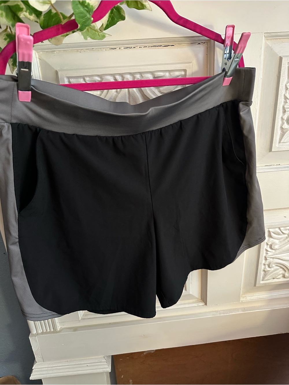 Women’s Black + Gray Athletic Shorts